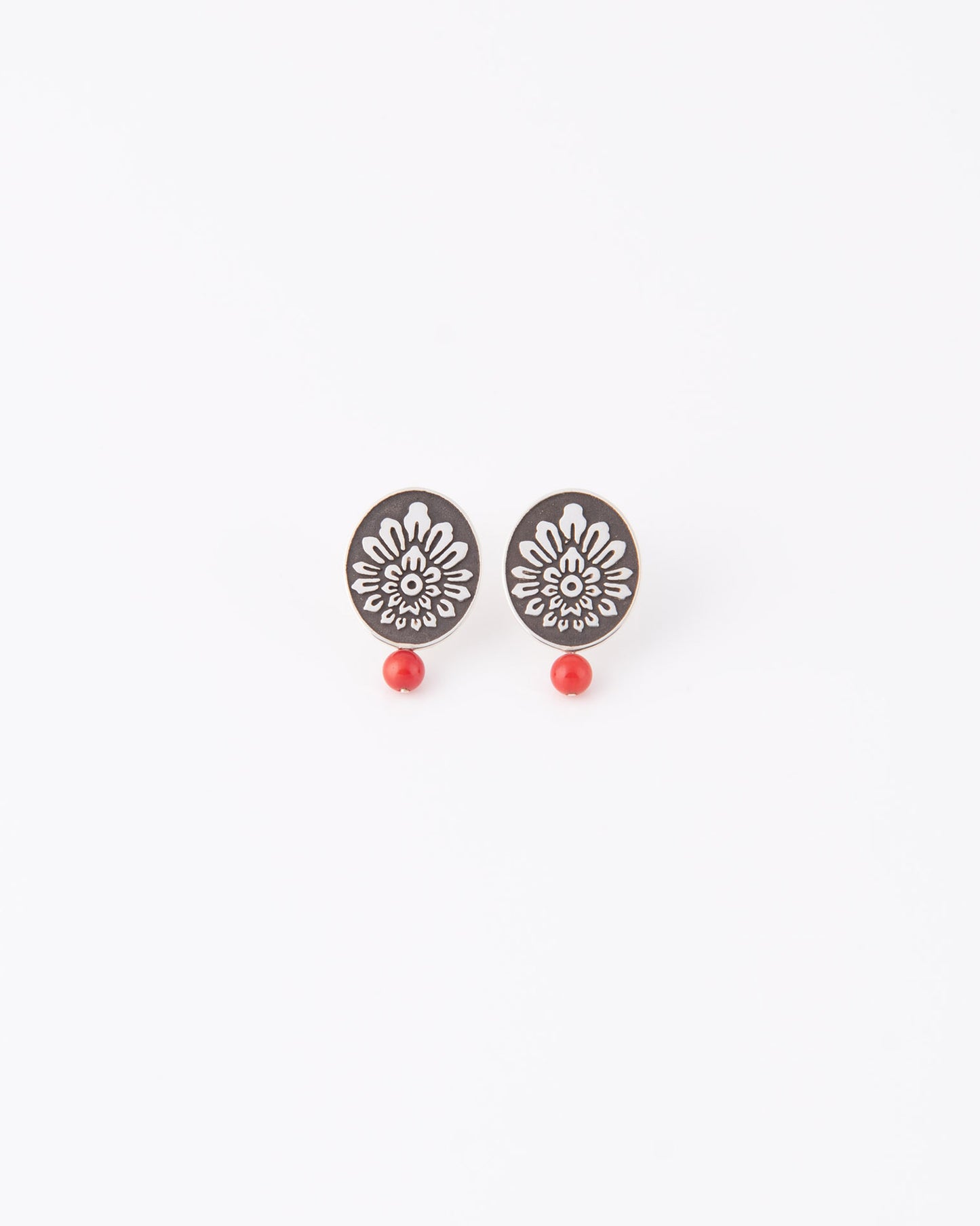 Ikat Coral Σκουλαρίκια