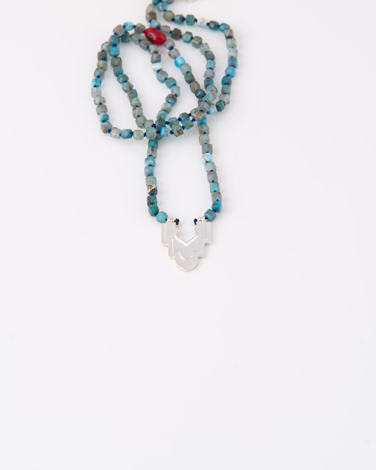 Iwan Aquamarine & Coral Κολιέ