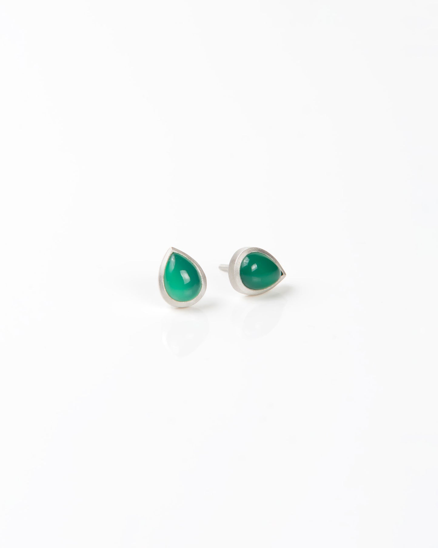 Mermaid Tear Green Onyx Σκουλαρίκια