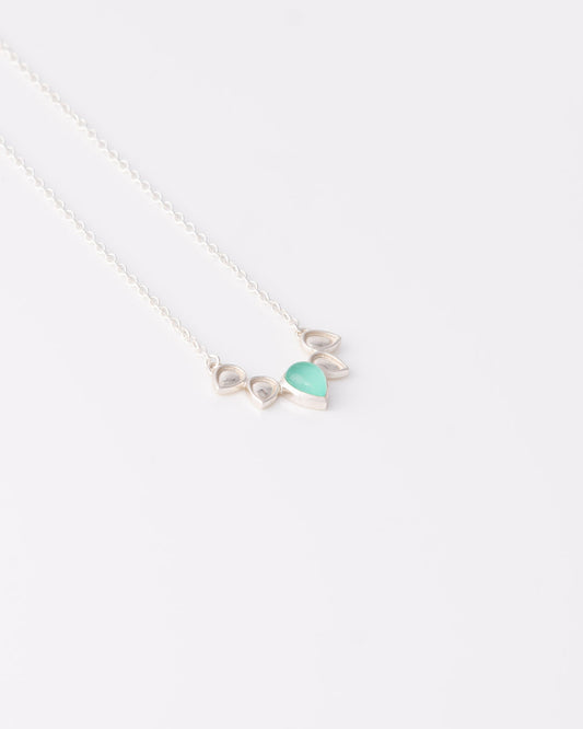 Mermaid Tear Aqua Chalcedony Κολιέ