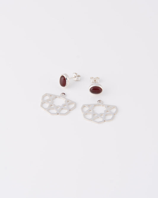 Zellige Carnelian Earrings
