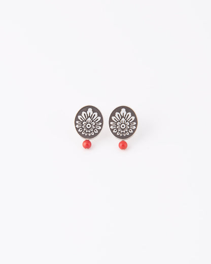 Ikat Coral Σκουλαρίκια