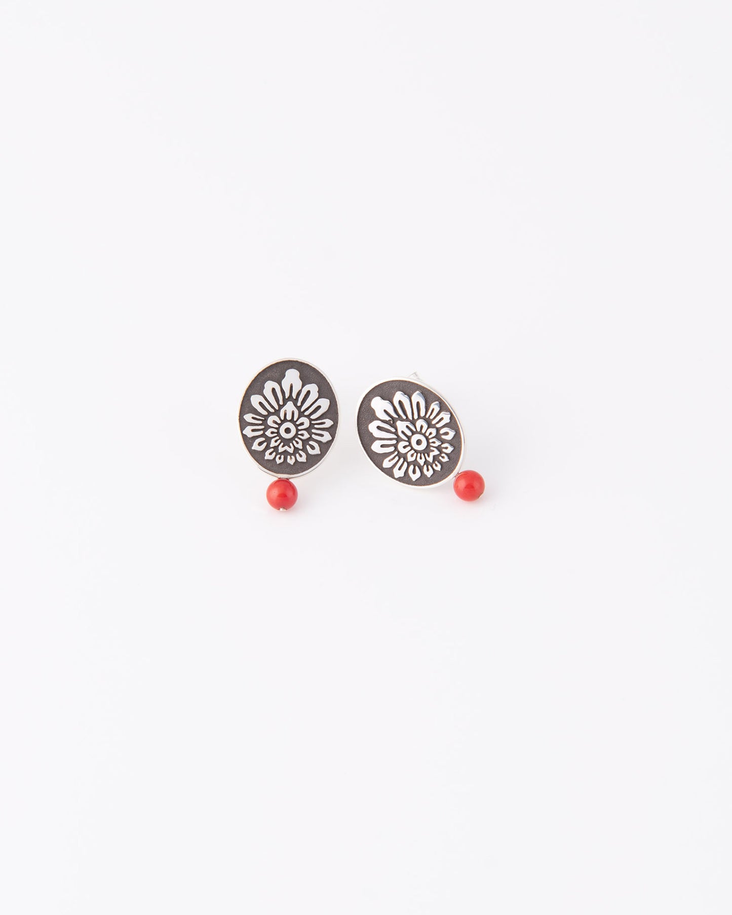Ikat Coral Σκουλαρίκια