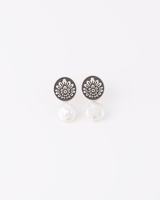 Ikat Baroque Pearl Σκουλαρίκια