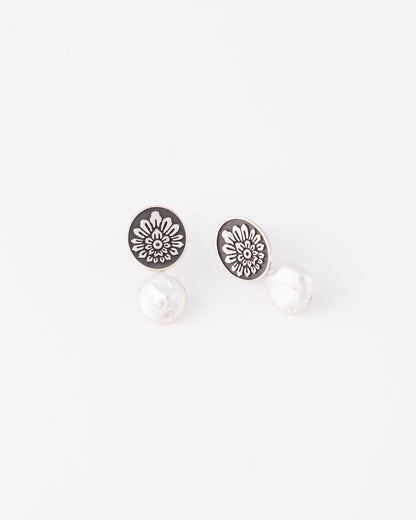 Ikat Baroque Pearl Σκουλαρίκια