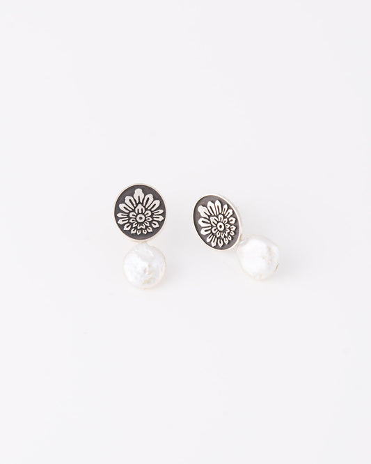 Ikat Baroque Pearl Σκουλαρίκια