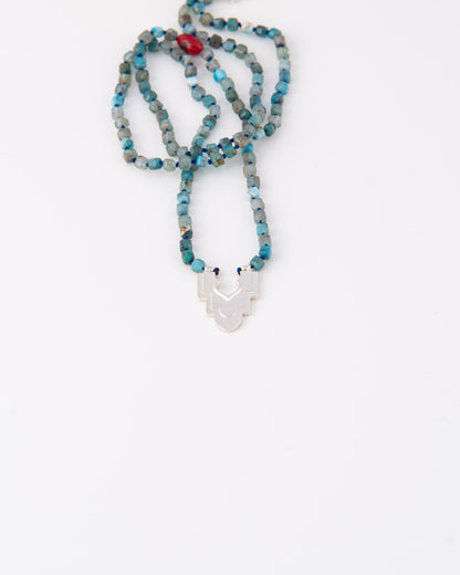 Iwan Aquamarine & Coral Κολιέ