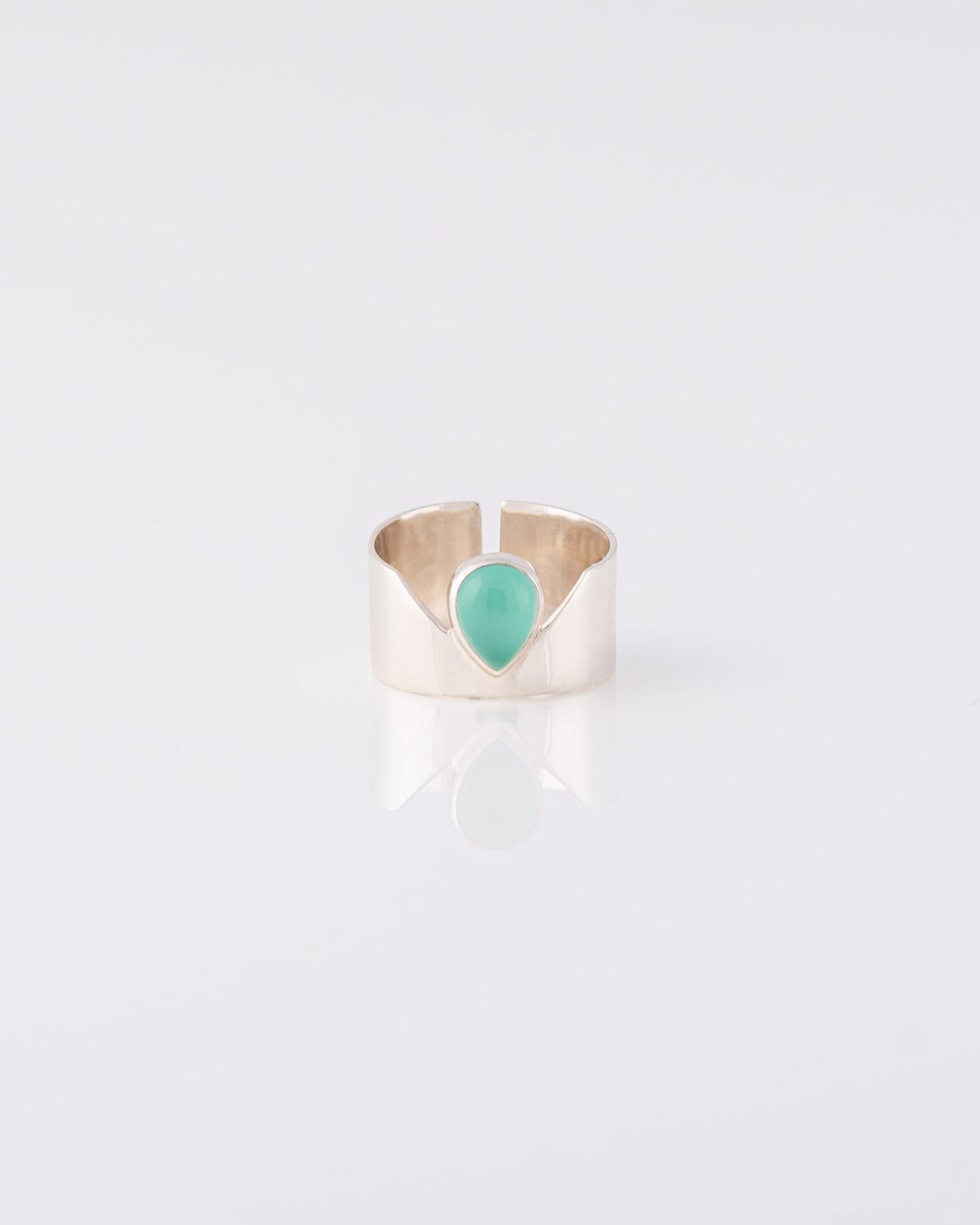 Mermaid Tear Drop Aqua Chalcedony Δαχτυλίδι