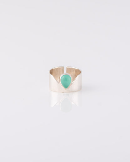Mermaid Tear Drop Aqua Chalcedony Δαχτυλίδι