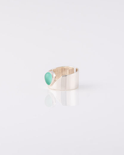 Mermaid Tear Drop Aqua Chalcedony Δαχτυλίδι