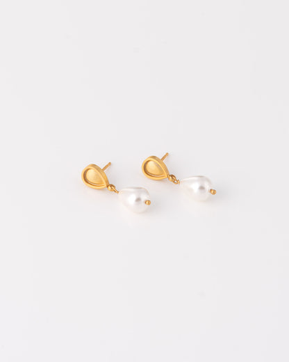 Mermaid Tear Pearl Drop Σκουλαρίκια