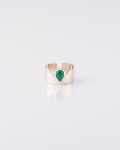 Mermaid Tear Drop Green Onyx Δαχτυλίδι