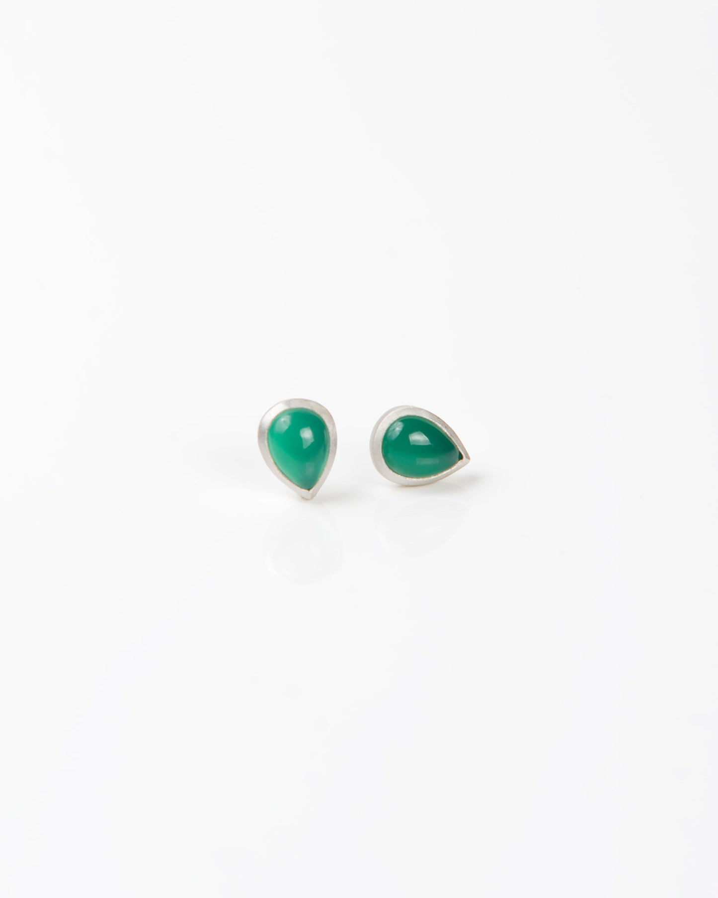Mermaid Tear Green Onyx Σκουλαρίκια