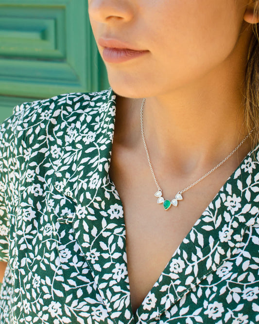 Mermaid Tear Green Onyx Κολιέ