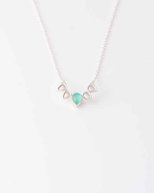 Mermaid Tear Aqua Chalcedony Κολιέ