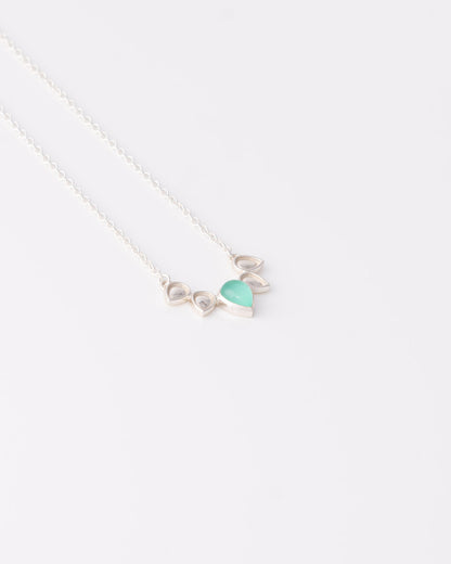 Mermaid Tear Aqua Chalcedony Κολιέ