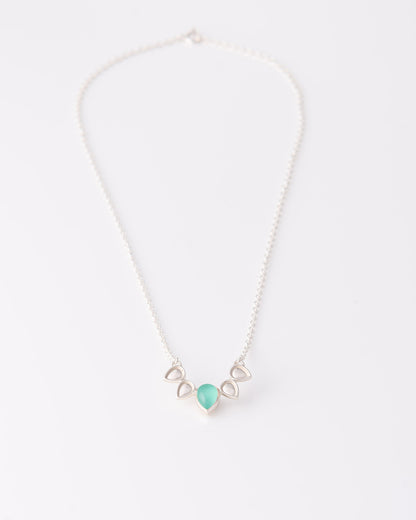 Mermaid Tear Aqua Chalcedony Κολιέ